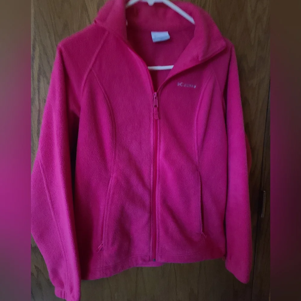 Columbia Women's Pink Zip-Up Fleece Jacket Size S - Picture 4 of 7